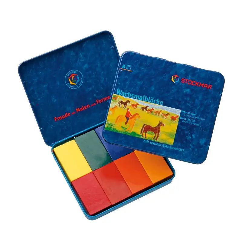 Stockmar – Waldorf Assortiment (8 blokjes, zonder zwart)
